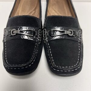 3/$25 SALE! Naturalizer Women's Suede Loafers Slip On Size 7.5 Black
